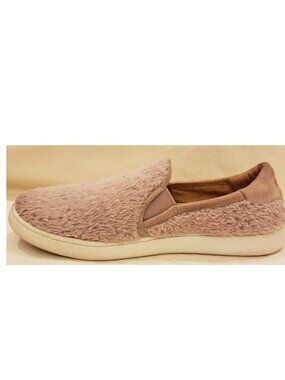 UGG Women's Slip-On Comfort Flats Size-9.5 Dusk Pink Faux Fur Sheepskin